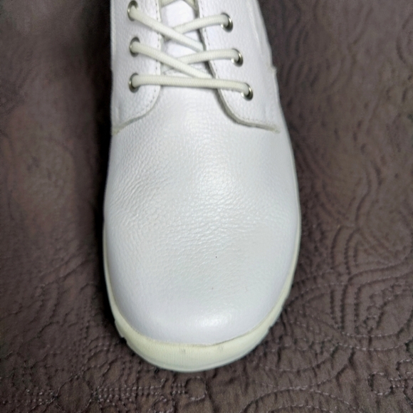 Spring Step Berman Pro Men\'s Leather Slip Resistant White Shoes Sz 9.5-10, EU 43